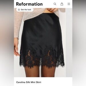 Reformation Carolina Silk Mini Skirt
